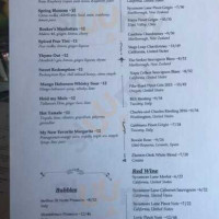 Booker's Restaurant Bar menu