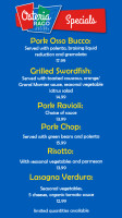 Osteria Rago menu