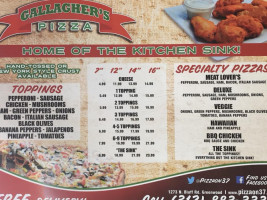 Gallagher's Pizza food