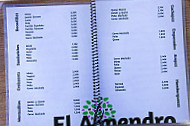 Cafeteria El Almendro menu