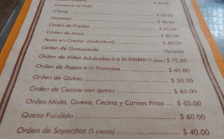 El Taxqueño menu