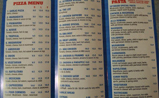 Seymour Pizza Pasta menu