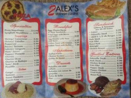 2 Alex's Spanish Cuisine menu