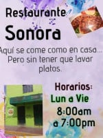 Sonora menu