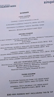 Zinqué Newport menu