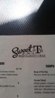 Sweet T's Restaurant Bar menu