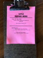 Layla Webster Groves menu