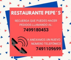 Pepe's menu