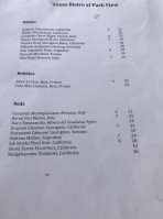 Texas Bistro At Park View menu