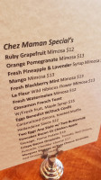 Chez Maman West menu