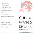 Quinta Frango De Paris menu