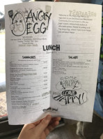 The Angry Egg menu