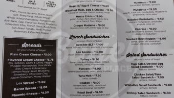 The Bagel Place menu