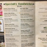 Ma Reilly’s Cafe menu