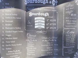 Sourdough Co menu