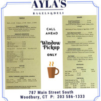 Ayla's Bagels Coffee inside