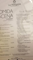 La Peregrina menu