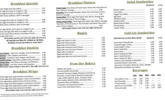 Bagel Palace menu