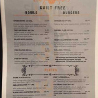 The Guilt Free Glutton menu