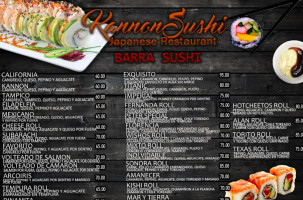 Kannon Sushi menu