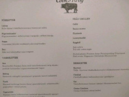 Cook's Krog menu