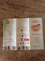 Pho Saigon Le menu