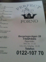 Perfect Forno menu