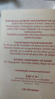 Forshems Gaestgivaregaard menu