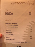 Gasthaus Zur Post menu