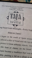 Tapa The World menu