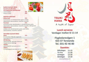Tsuki Hana Krog Torslanda menu