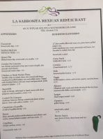 Taqueria La Sabrosita menu