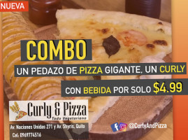 Curly Pizza menu