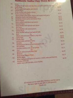 Namaste India menu