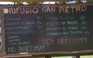 Rifugio San Pietro menu