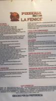La Fenice menu