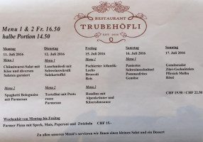 Trubehöfli menu
