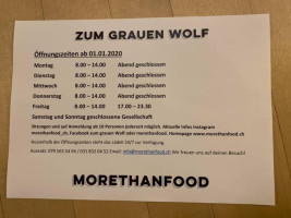 Zum Grauen Wolf menu