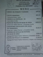 Sotano menu