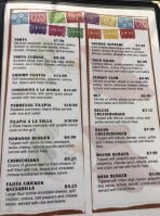 La Mixteca menu