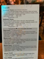 San Loco menu