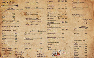 Caffe Pizzeria Boomerang menu