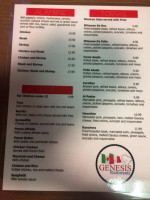 Genesis Pizza Méxican menu