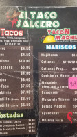 El Taco Salcero menu