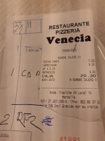 Venecia menu