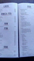 Vagon Restoran menu
