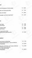 Restaurant Eintracht menu