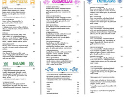 Pico De Gallo menu