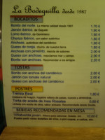 La Bodeguilla De Platerias menu