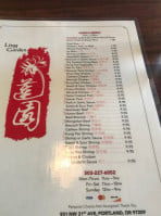 Ling Garden Restaurant menu